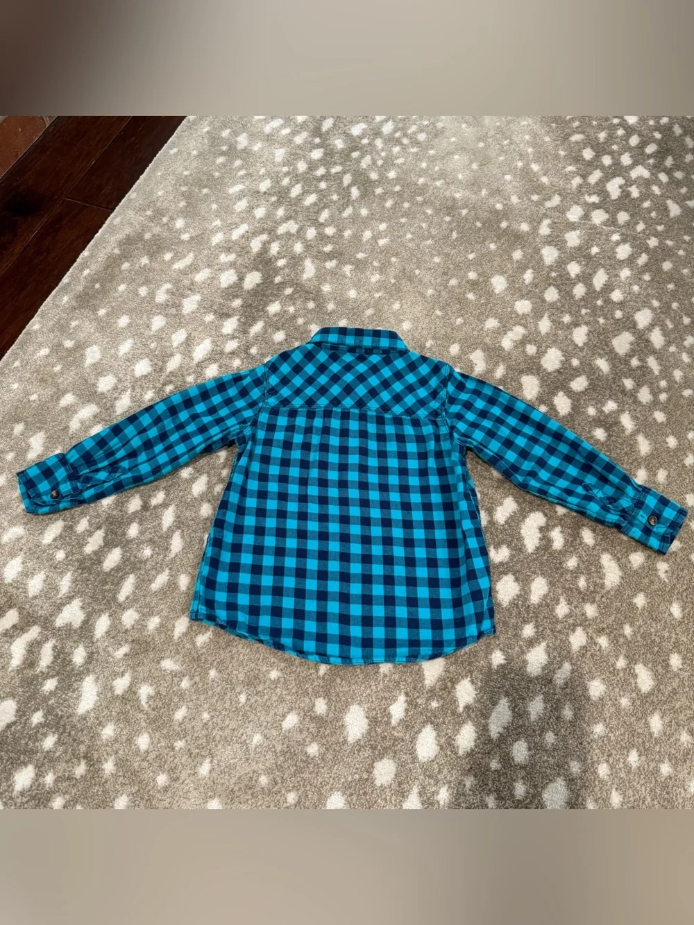 Bundle (2) Long-Sleeve Plaid Button-Down Shirts Ralph Lauren/Old Navy. Size 4/4T